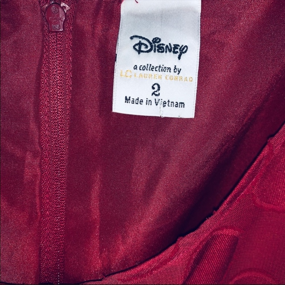 Disney Burgundy Polka Dot Mini Dress - Picture 3 of 8